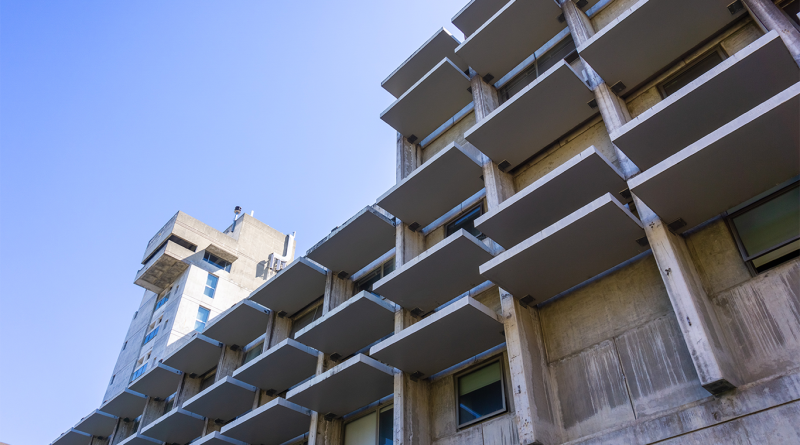 Building re-built in Brutalist architecture style to support article