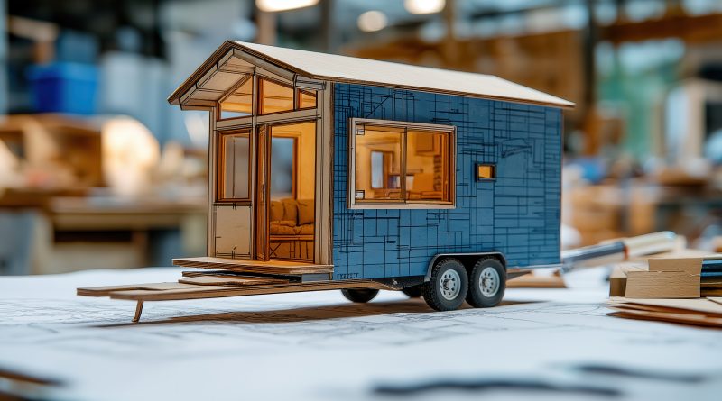 Model of a tiny home on wheels to support Amazon tiny house article