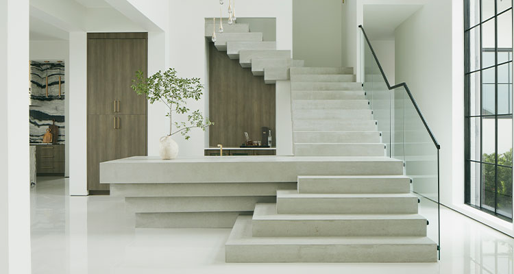 White marble staircase