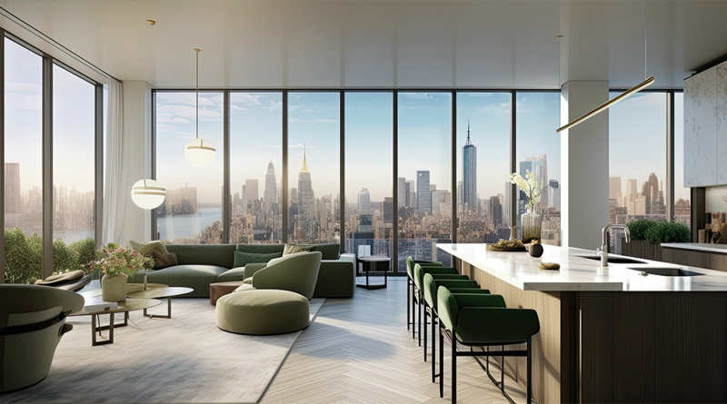 Manhattan luxury real estate showing skyline