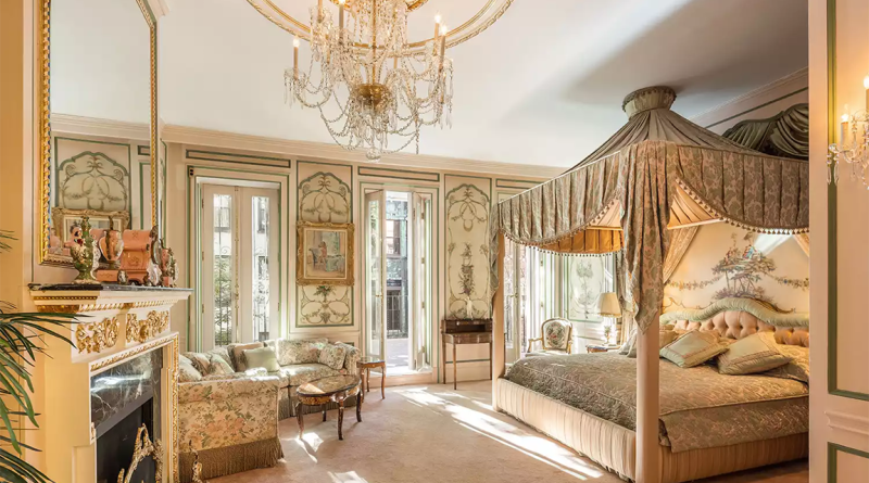 The luxurious bedroom of Ivana Trump's NYC townhouse