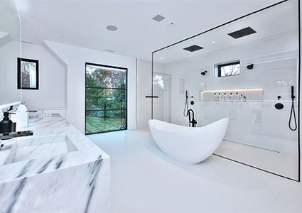 Modern white bathroom