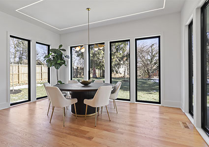 dining area of a luxurious home located at 22 Edison Drive, Summit, New Jersey