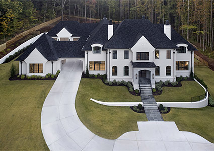 a large, custom-built luxury home by CroweBuilt Homes