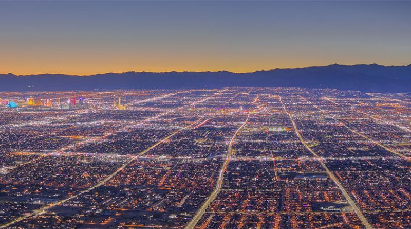 Panoramic view of the Las Vegas Valley to support housing market article