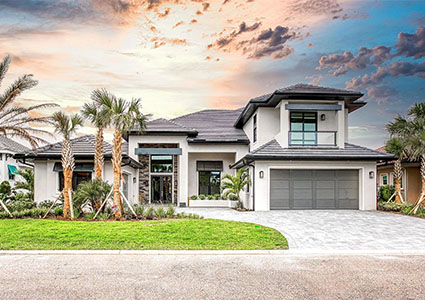 a modern, two-story Olsen Custom Home