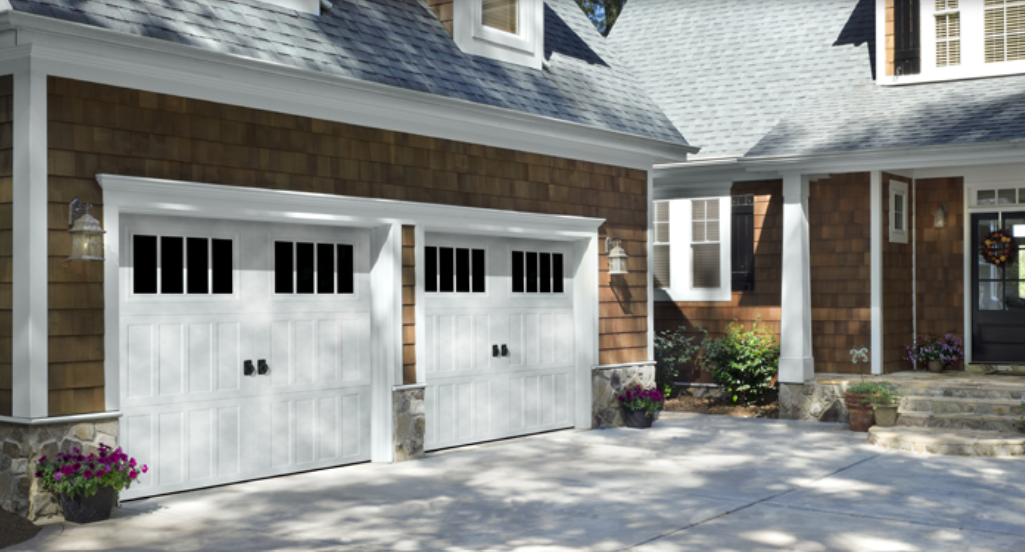 White overhead barn garage doors by Halo Overhead Doors