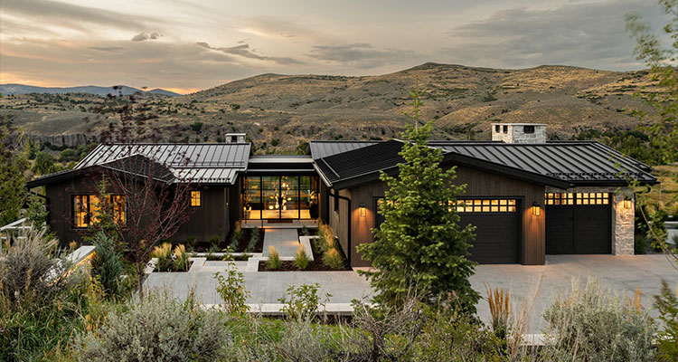 The story of how a rodeo clown established Landmarks West, one of Utah’s leading custom homebuilders a modern ranch-style home in a natural, mountainous setting