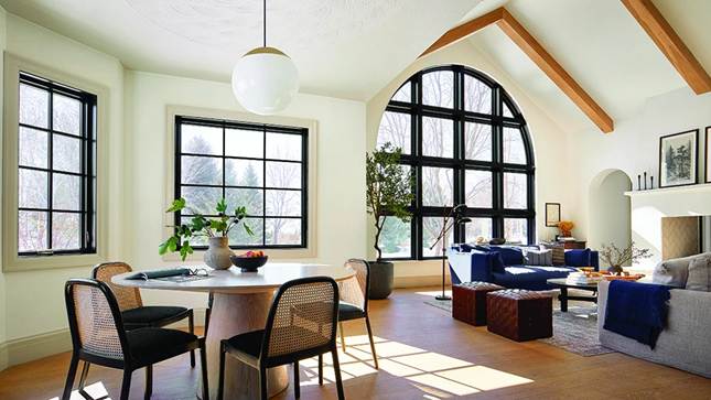 Pella window set up with large noise reducing windows