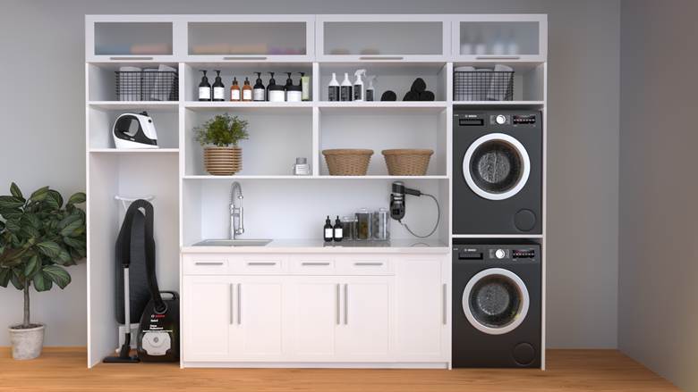 Laundry area made with cabinets from PKB Cabinetry