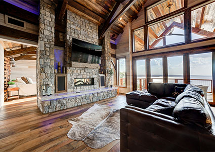 Coyle Custom Homes log cabin style home