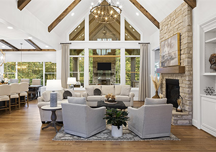 Modern living space by Wieland Builders