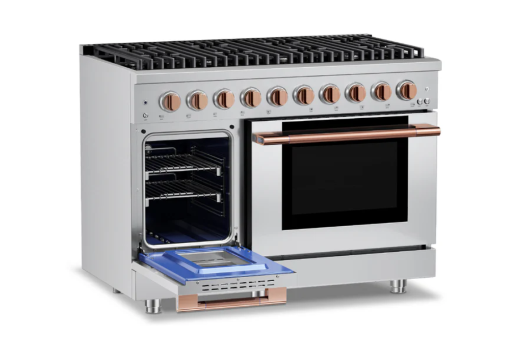 HausPro Range 48" with rose gold finish.