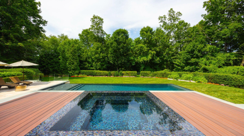 Infinity Edge Pool with Spa by Neave Outdoor.