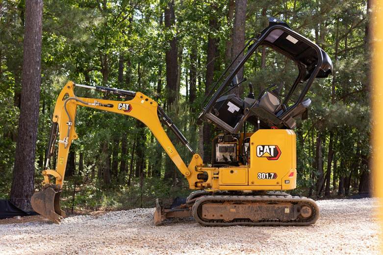 The 301.8 Mini Hydraulic Excavator Image: Thompson Tractor.