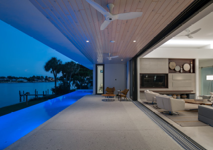  chic and modern waterfront home located in Bird Key, Florida
