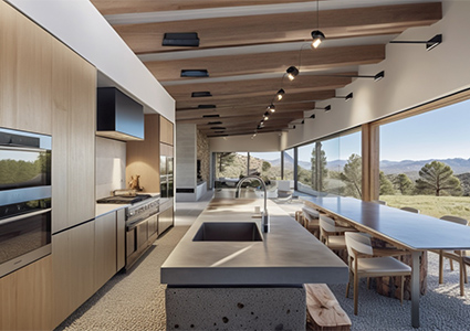 the interior of the Jackson Hole House