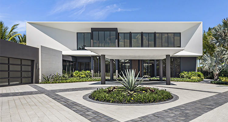 an ultra-modern waterfront estate