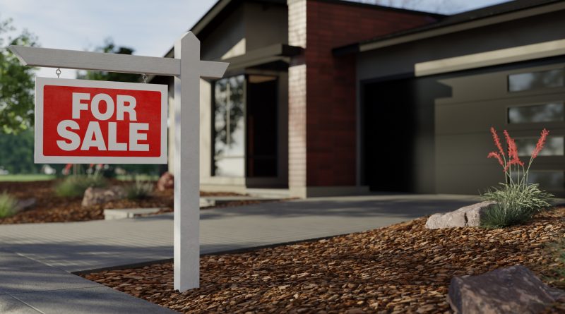 House for sale illustrating widening US housing affordability gap