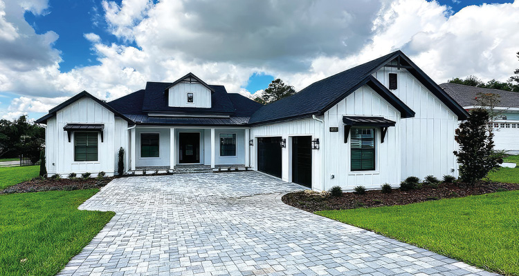 a modern single‑story home with a clean, contemporary design