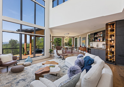 a bright, sophisticated great room