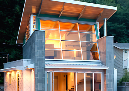 the Lake Washington Lakehouse project built by Schenkar Construction