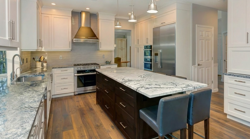 Quartz countertops are engineered stone surfaces composed of approximately 90-95% ground natural quartz, mixed with polymer resins and pigments.