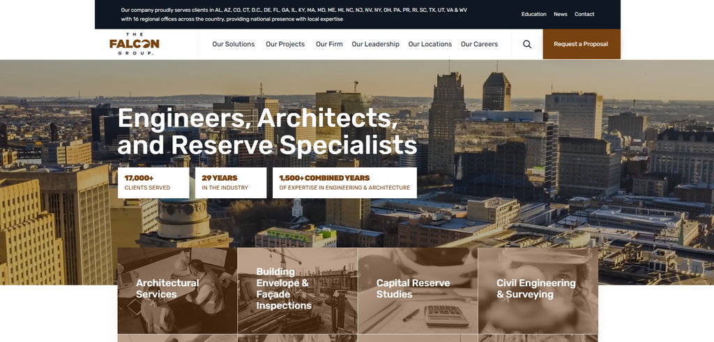 The Falcon Group website